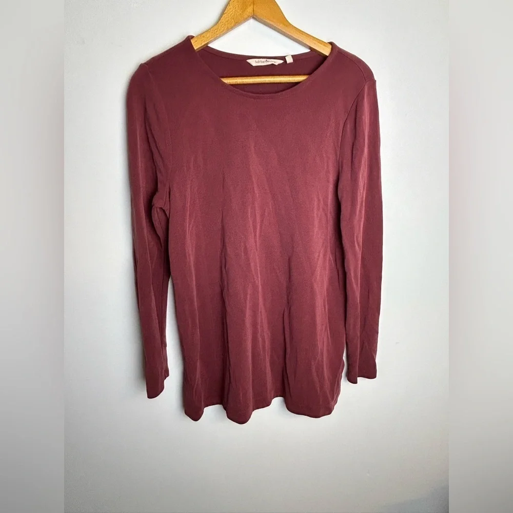 Soft‎ surroundings Burgundy outfit set Pants XS  Top S Old Money Comfortable
